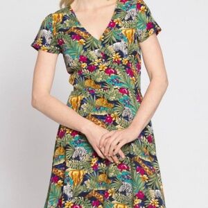 Dangerfield Lead the Way Jungle Novelty Print Dress 12